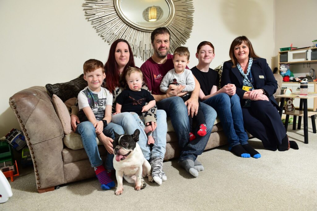 Albie Johnson and family