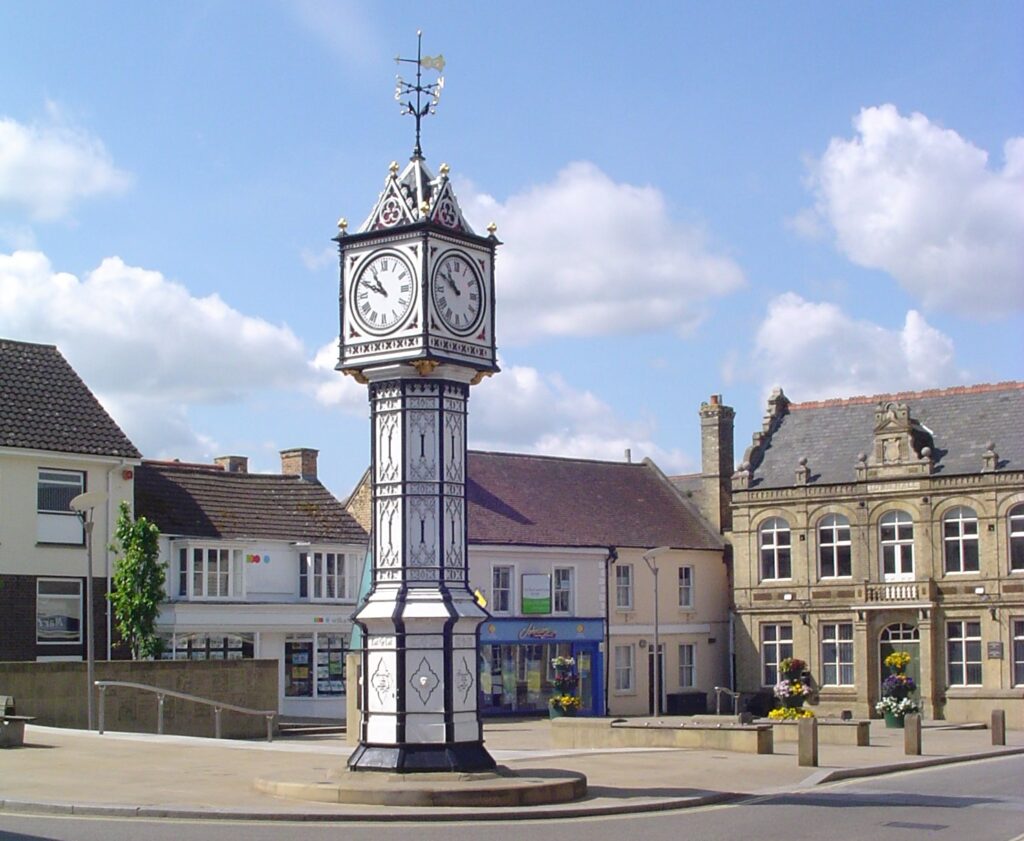 The clock tower at Downham Market