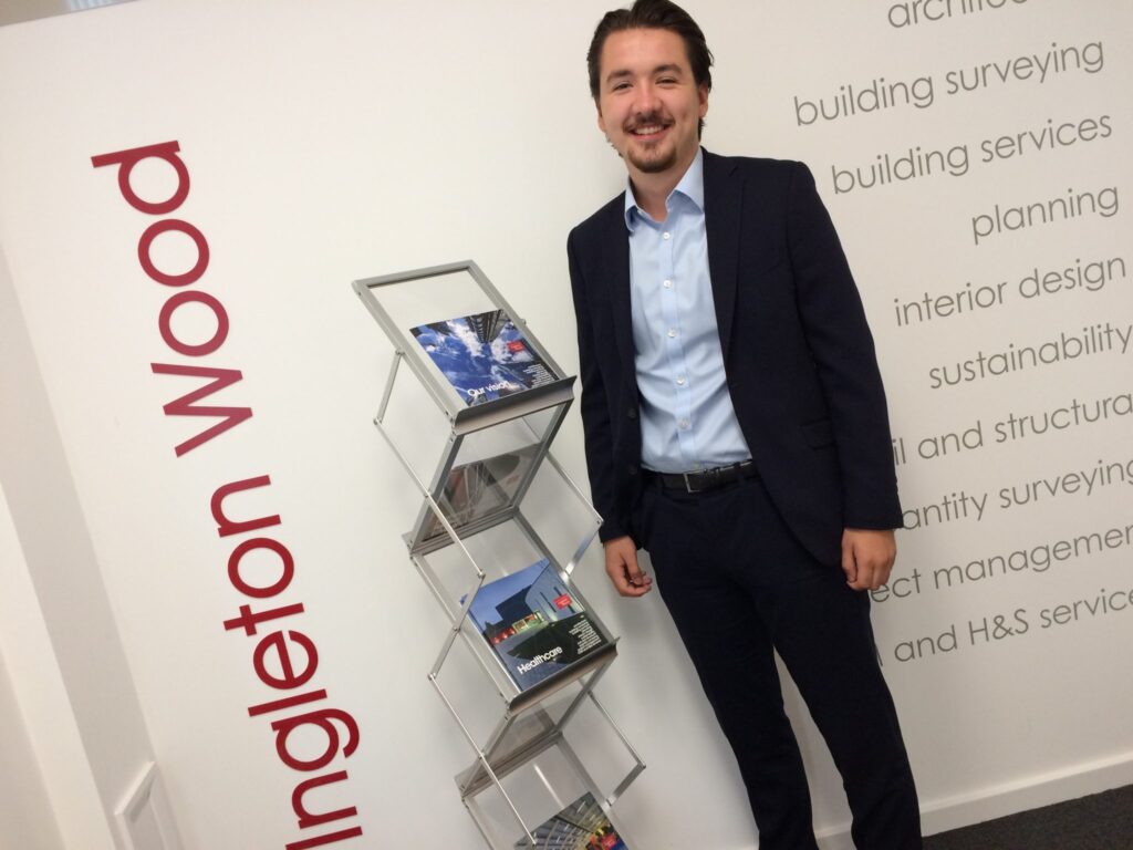 Fred Makins, an apprentice building surveyor at Ingleton Wood