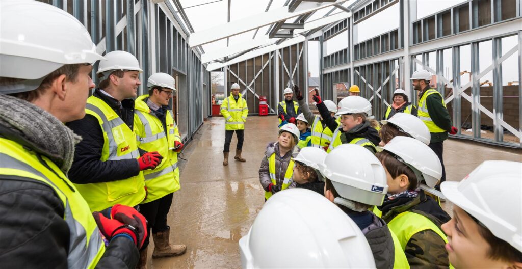 Trowse Primary School new building signing R G Carter