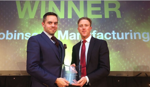 Mat Harbour of Robison Manufacturing, left, and Andrew Garvey of HSBC