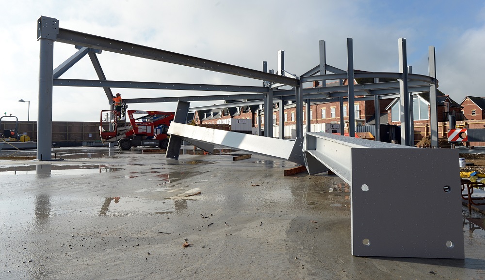 new seafaront cafe construction work in Felixstowe