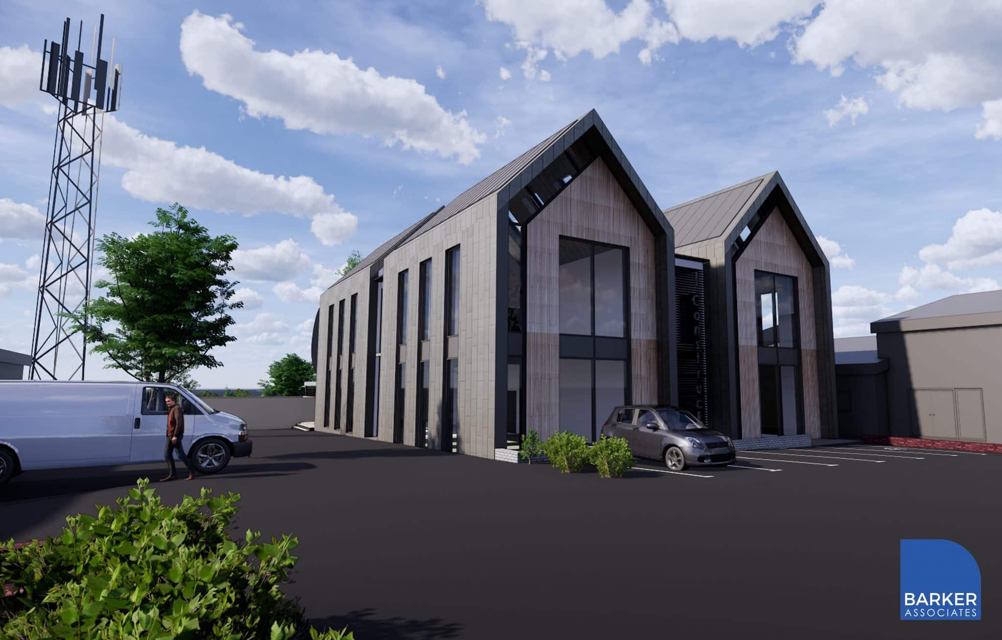 Impression of the new centre of excellence centre i-construct