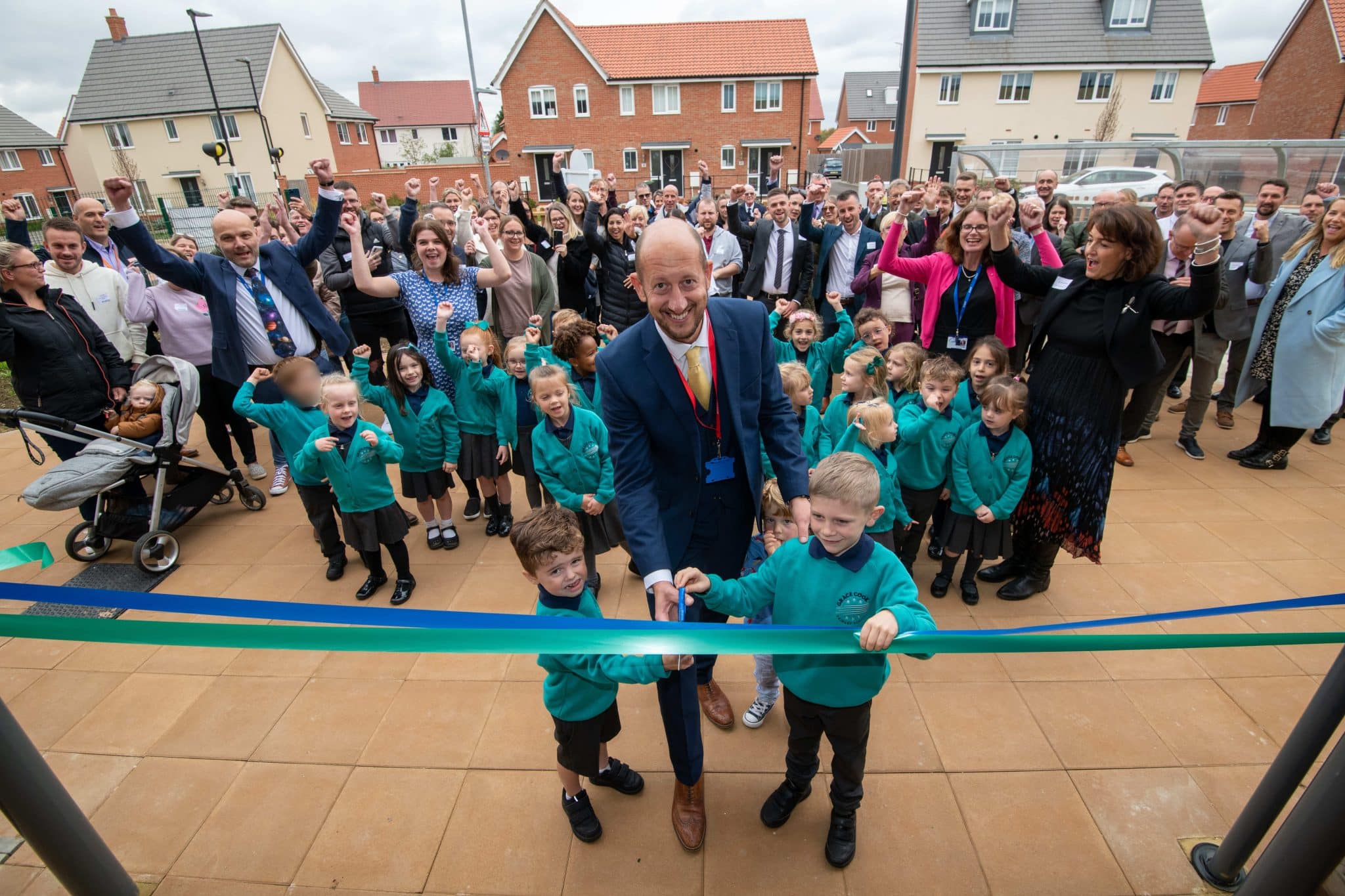 The official opening marks the completion of a new school in Stowmarket