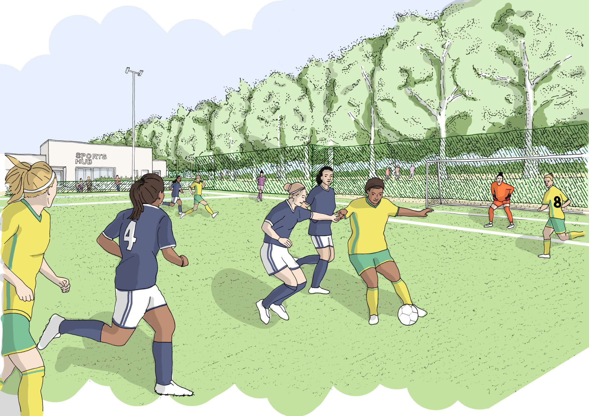 An artist's impression of what the park will look like once the £8m revamp is completed