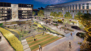 Aerial views of the proposed expansion to Cambridge Biomedical Campus