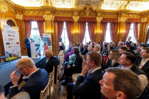 Guests listening to a speaker at Essex Build Expo 2026