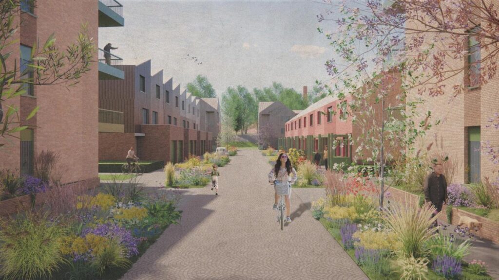 An artist's impression of the homes on the former Colman's site at Carrow Sites in Norwich