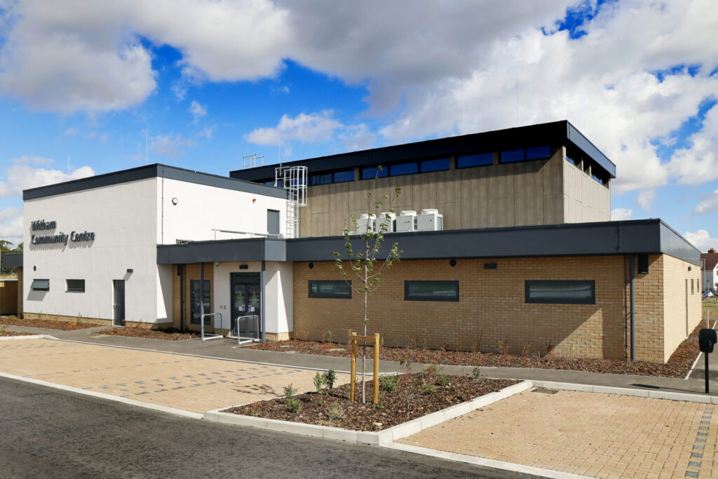 An exterior shot of the new Witham Community Centre