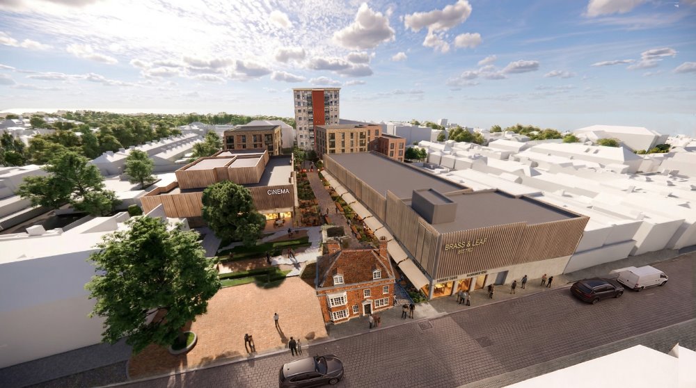 An artist's impression of what Brentwood town centre could look like following the regeneration works